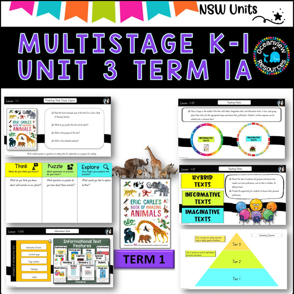 ERIC CARLE'S AMAZING ANIMALS MultiStage K-2 Unit3 comp B ENGLISH TERM 1A NSW DET