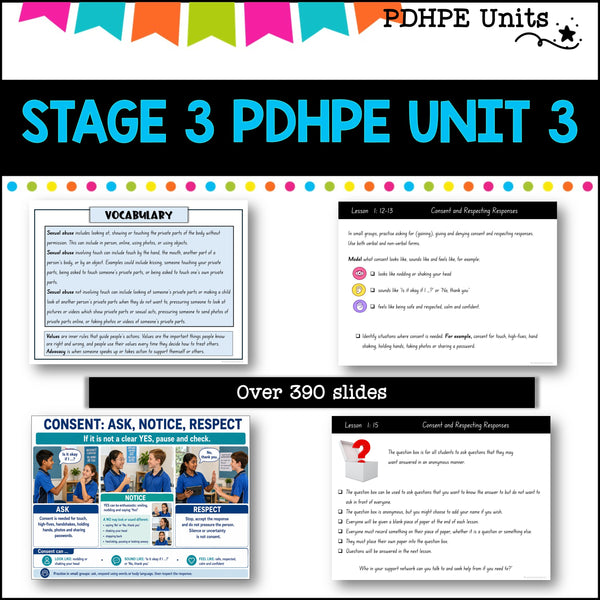 STAGE 3 UNIT 3 NSW Aligned PDHPE Complete Unit-movement, relationships, identity