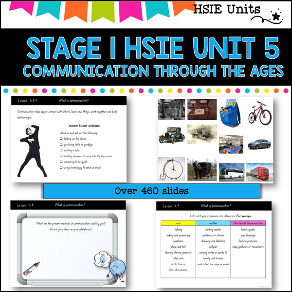 STAGE 1 UNIT 5 NSW DET HSIE unit History of Communication yrs 1-2