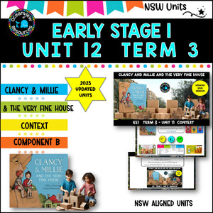 UPDATED 2025 -CLANCY & MILLIE Unit 12, ES1 Term 3, NSW DET mentor text context