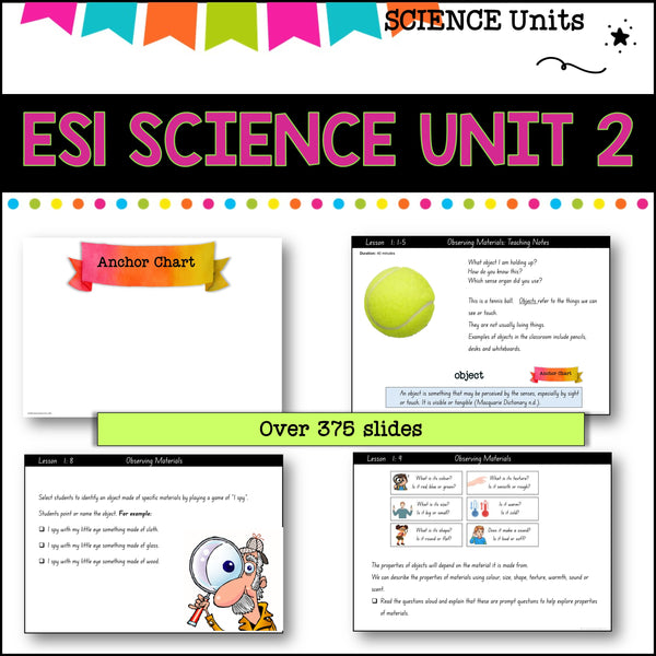 ES1 UNIT 2 NSW DET aligned unit-Observations and questions-Digital solutions
