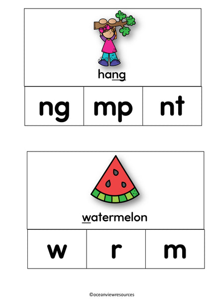 Phonics Bingo, peg cards, write the room, word match, worksheets Z W NG OO