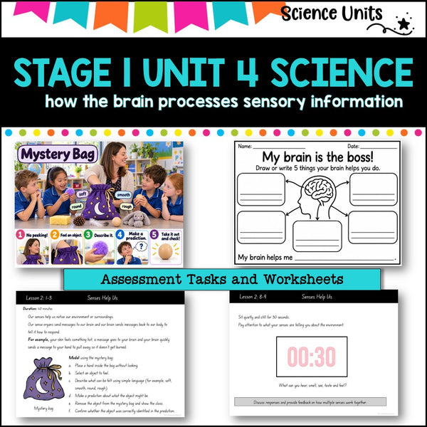 STAGE 1 UNIT 4 NSW aligned SCIENCE-how the brain processes sensory information