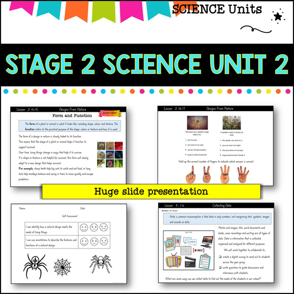 STAGE 2 UNIT 2 NSW aligned Science Design and Digital solutions yr 3 and 4