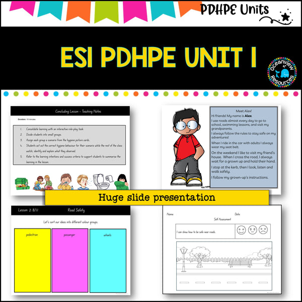 Share  ES 1 (kinder) UNIT 1 NSW PDHPE - Movement, Health, Relationships, Safety, wellbeing. identity, physical activity