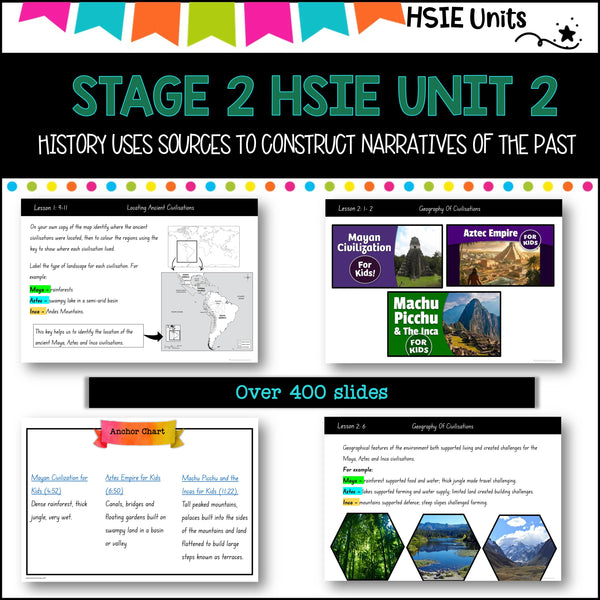 STAGE 2 UNIT 2 NSW DET aligned HSIE unit- History learning from Ancient cultures