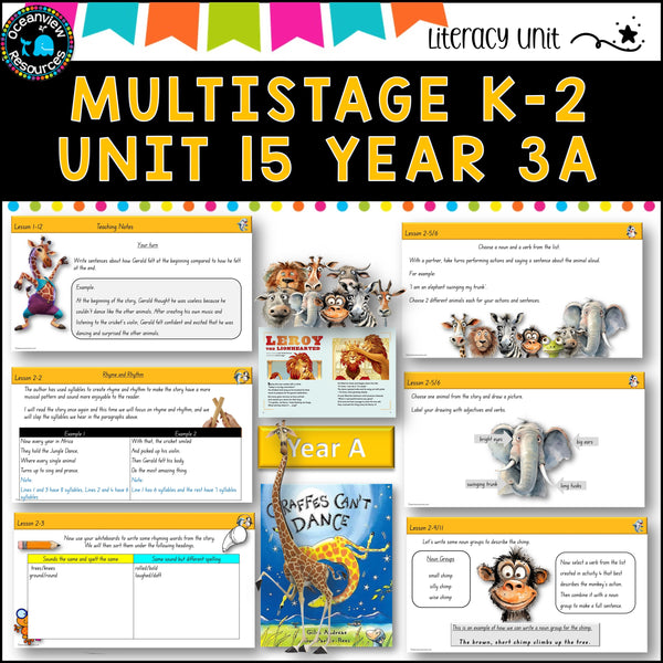 GIRAFFES CAN'T DANCE NSW MultiStage K-2 Unit 15 comp B ENGLISH TERM 3A