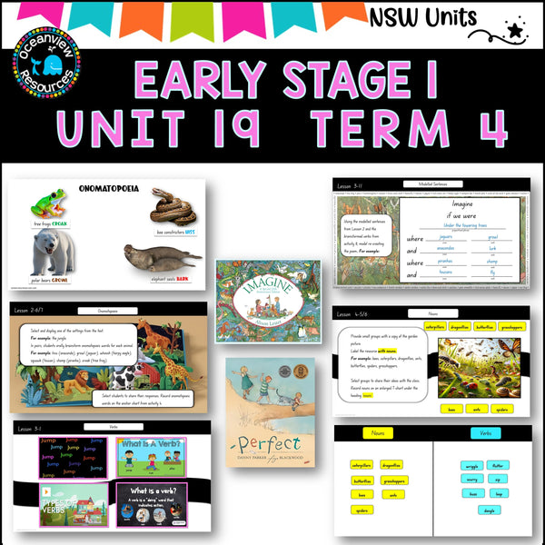 2022 -2025 versions IMAGINE, PERFECT Unit 19,  unit ES1 Term 4, NSW DET  Component B