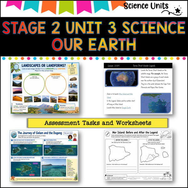 STAGE 2 UNIT 3 NSW Science- EARTH SCIENCES 2025 curriculum Complete Unit yrs 3-4