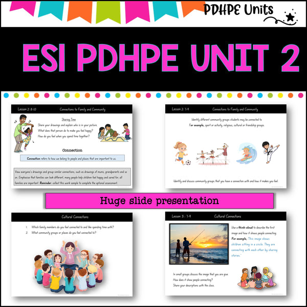 ES1 kinder UNIT 2 NSW PDHPE Movement, Relationships, Identity, physical activity, personal identity
