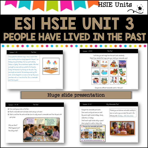 ES1 UNIT 3 NSW DET aligned HSIE Complete Unit- People have lived in the past