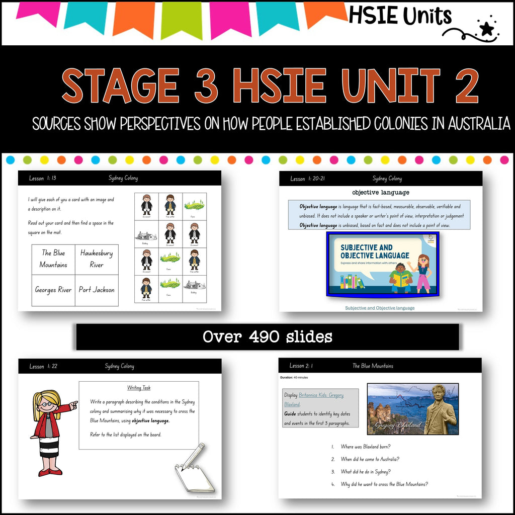 Hsie Lesson STAGE 3 UNIT 2 NSW DET aligned HSIE unit-Australian Colonisation and M