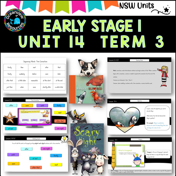 RUBY RED, SCARY NIGHT Unit 14, 2 week unit ES1 Term 3, NSW DET mentor text