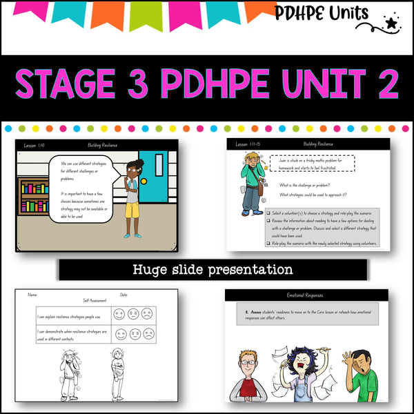 STAGE 3 UNIT 2 NSW PDHPE movement, safety, wellbeing, health, self management