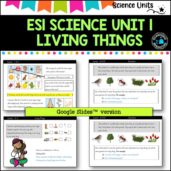 ES1(Kindy) NSW Science  Unit 1 Teaching unit- Living Things