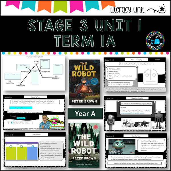 THE WILD ROBOT NSW DET Stage 3 Unit 1 Term 1A Year B Component B