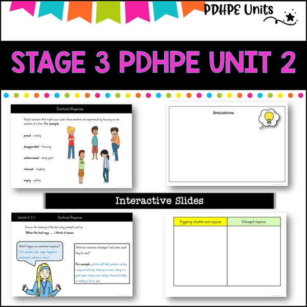 STAGE 3 UNIT 2 NSW PDHPE movement, safety, wellbeing, health, self management