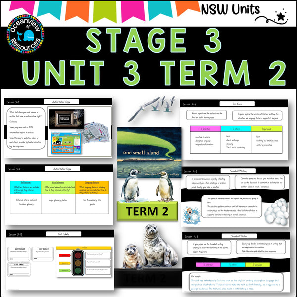 ONE SMALL ISLAND by A Lester NSW DET Stage 3 Unit 3 Term 1A Year B Component B