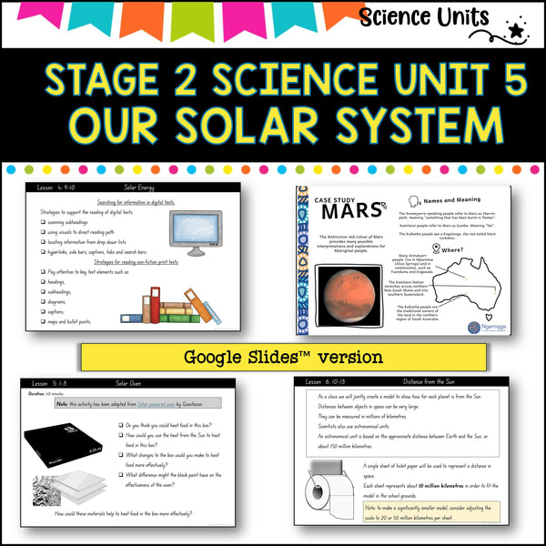 STAGE 2 UNIT 5 NSW Science, Our solar system: Aligned with 2025 curriculum Year 3-4