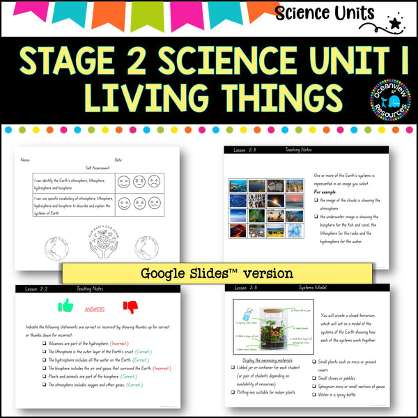 STAGE 2 UNIT 1 NSW Science Sample Teaching Pack- Living Things Years 3 and 4