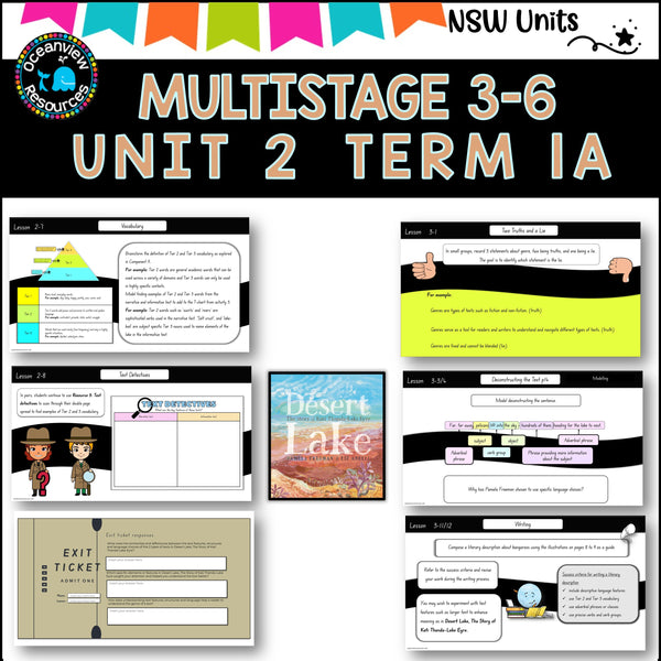 Multigrade 3-6 NSW DET Unit 2 DESERT LAKE By Pamela Freeman Component B Term 1A