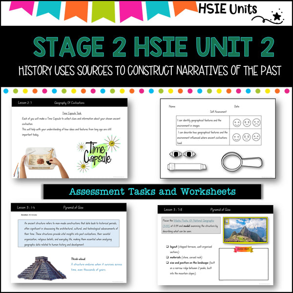 STAGE 2 UNIT 2 NSW DET aligned HSIE unit- History learning from Ancient cultures