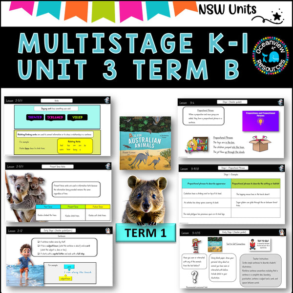 A IS FOR AUSTRALIAN ANIMALS Multi-age K-2 Unit 3 comp B TERM 1B NSW DET