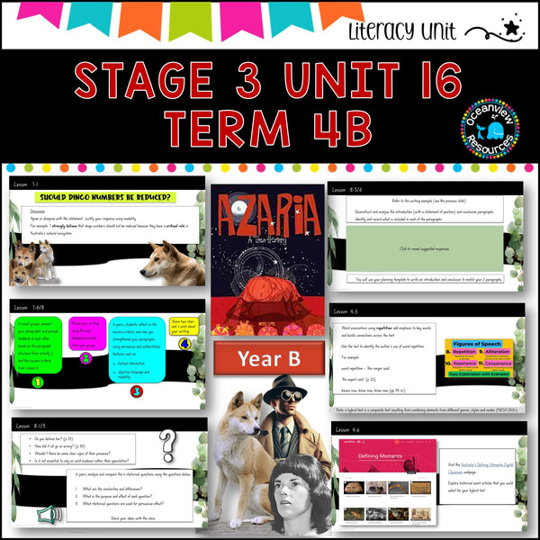 AZARIA: A TRUE HISTORY-NSW DET Stage 3 Unit 16 Term 4B Year B Component B