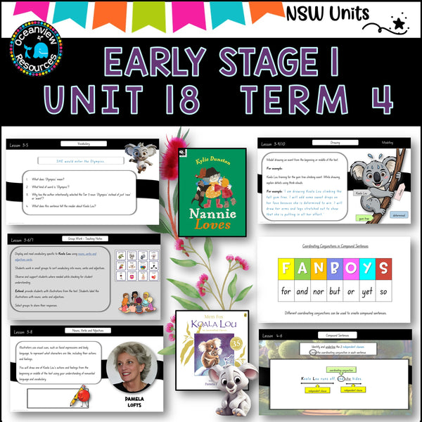 2025 Updated KOALA LOU, NANNIE LOVES Unit 18, unit ES1 Term 4, NSW DET Component B