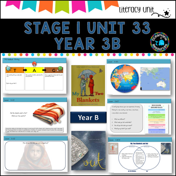 NSW DET Stage 1 English Unit 33 MY TWO BLANKETS, OUT Component B TERM 3B