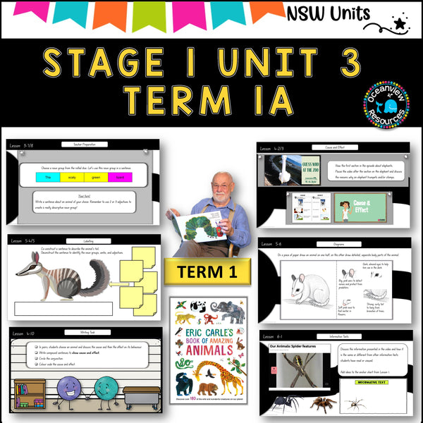 NSW DET Stage 1 English Unit 3 Eric Carle's Amazing Animals  Comp B TERM 1A