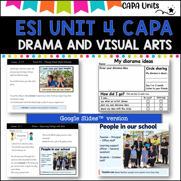 ES1 UNIT 4 NSW DET aligned CAPA Complete Unit- visual arts and drama