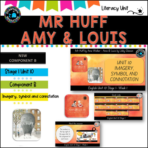 AMY AND LOUIS, MR HUFF- English Stage 1 Unit 10- component B (YEAR A)