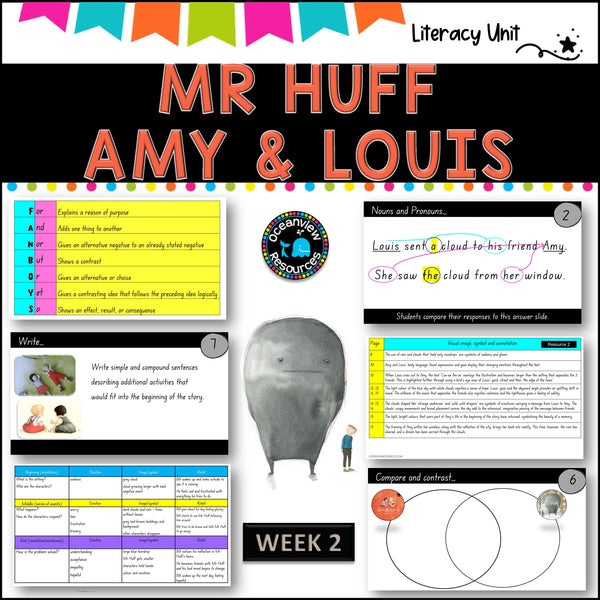 AMY AND LOUIS, MR HUFF- English Stage 1 Unit 10- component B (YEAR A)