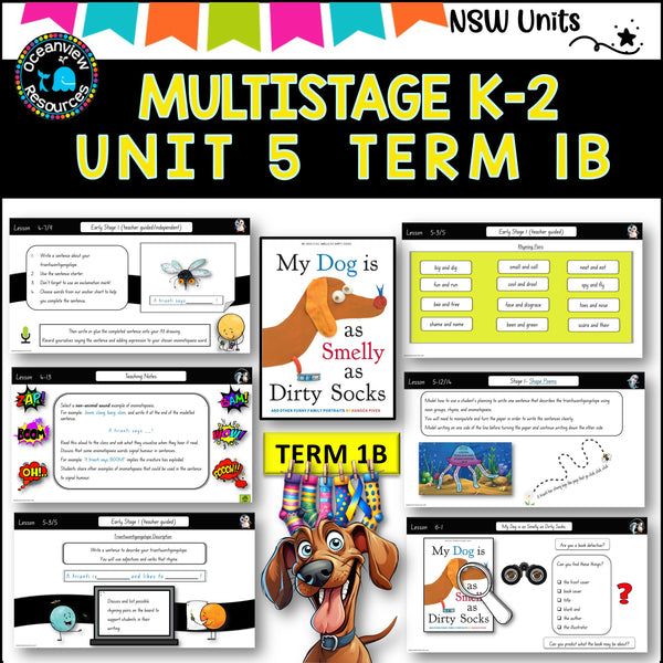 MY DOG SMELLS LIKE DIRTY SOCKS Multi-Stage K-2 Unit 5 comp B ENGLISH TERM 1B