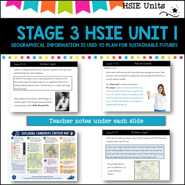 STAGE 3 UNIT 1 NSW DET HSIE Complete unit-Geographical information is used to plan for sustainable futures