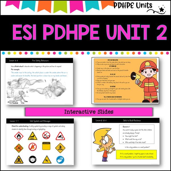 ES1 kinder UNIT 2 NSW PDHPE Movement, Relationships, Identity, physical activity, personal identity