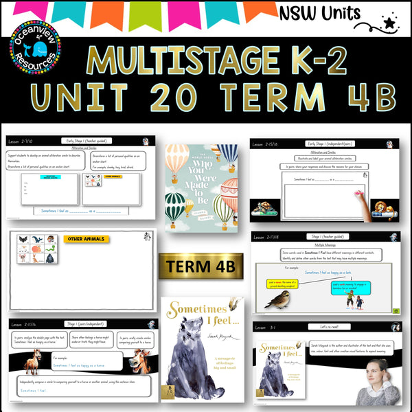 UNIT 20 SOMETIMES I FEEL... Multi-Stage K-2 comp B ENGLISH TERM 4B Component B