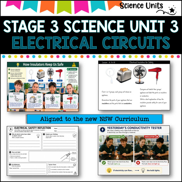 STAGE 3 UNIT 3 NSW COMPLETE Science Unit- ELECTRICAL CIRCUITS