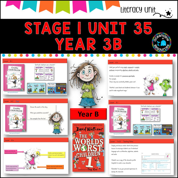 NSW DET Stage 1 English Unit 35 THE WORLD'S WORST CHILDREN Component B TERM 3B