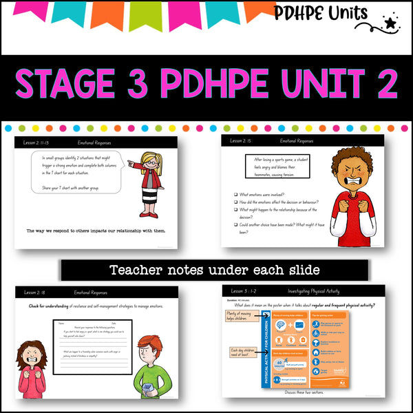 STAGE 3 UNIT 2 NSW PDHPE movement, safety, wellbeing, health, self management