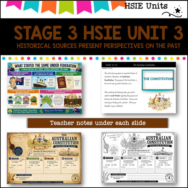 STAGE 3 UNIT 3 NSW DET HSIE Complete unit-History-Australian Constitution