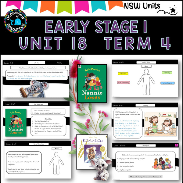 2025 Updated KOALA LOU, NANNIE LOVES Unit 18, unit ES1 Term 4, NSW DET Component B