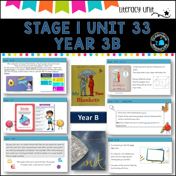 NSW DET Stage 1 English Unit 33 MY TWO BLANKETS, OUT Component B TERM 3B