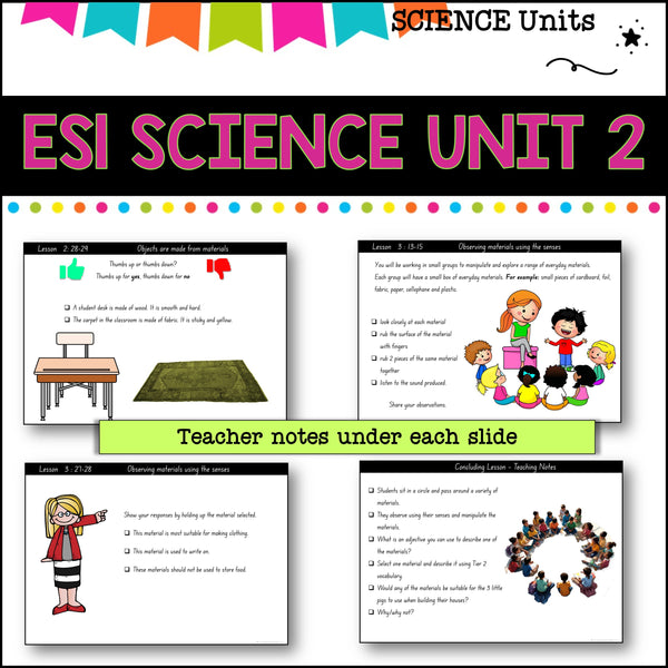 ES1 UNIT 2 NSW DET aligned unit-Observations and questions-Digital solutions