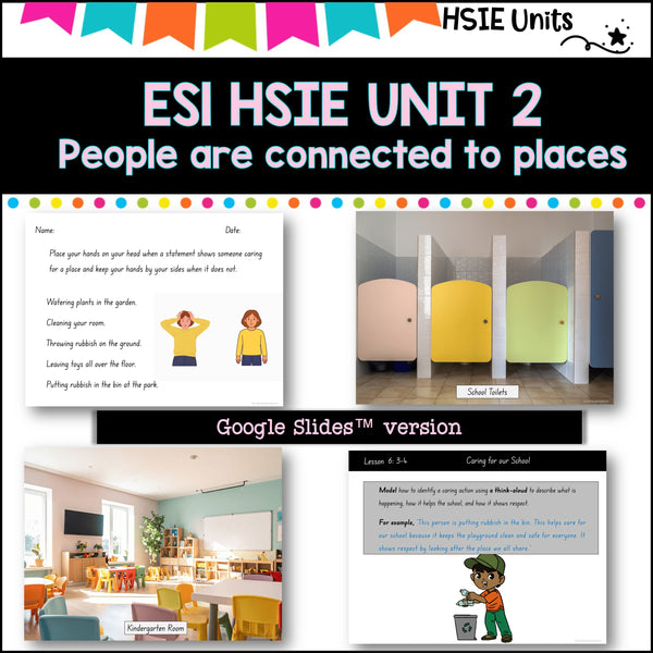 ES1 (Kindergarten) UNIT 2 NSW DET HSIE unit- People are connected to place 2026