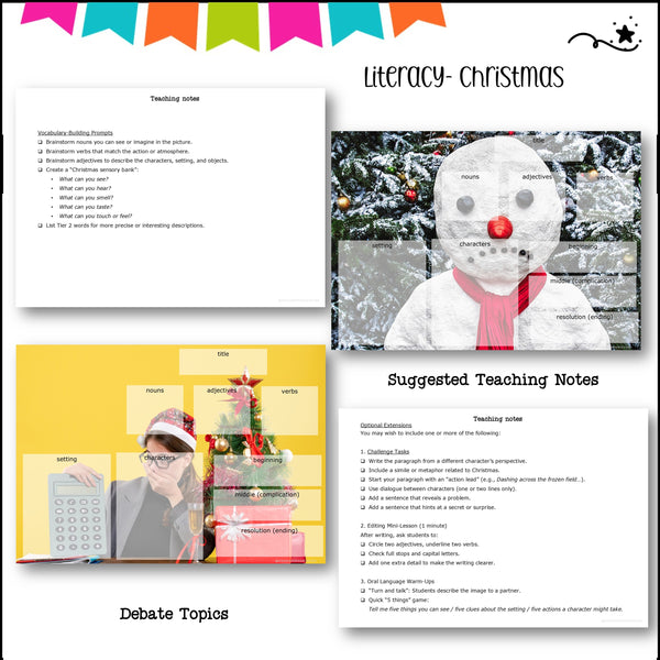 Christmas Quick-Write Paragraph Prompts – Writing Fluency Activity