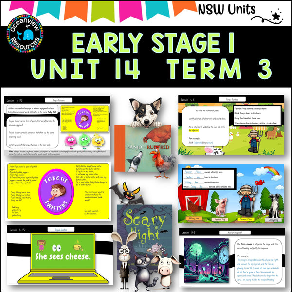 RUBY RED, SCARY NIGHT Unit 14, 2 week unit ES1 Term 3, NSW DET mentor text
