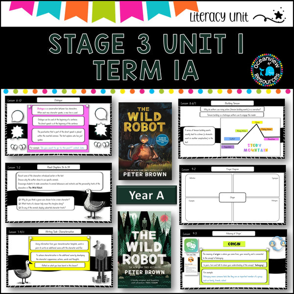 THE WILD ROBOT NSW DET Stage 3 Unit 1 Term 1A Year B Component B