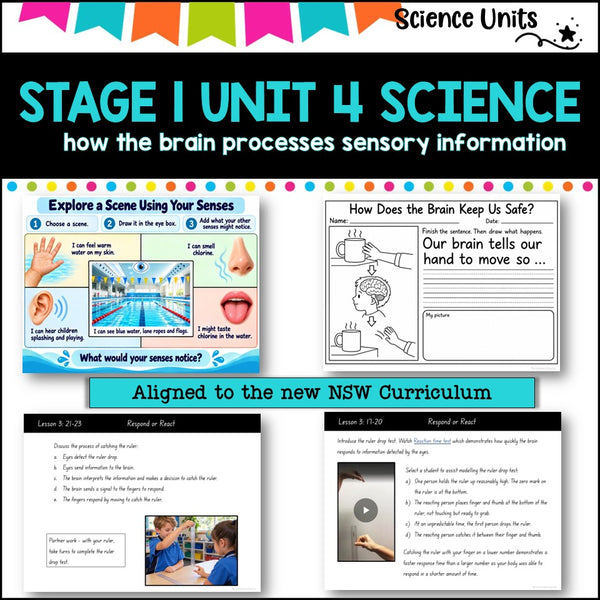 STAGE 1 UNIT 4 NSW aligned SCIENCE-how the brain processes sensory information